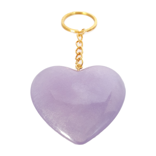 Sleutelhanger hartje - Helder paars
