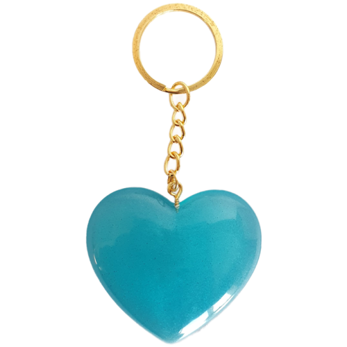 Sleutelhanger hartje - Turquoise