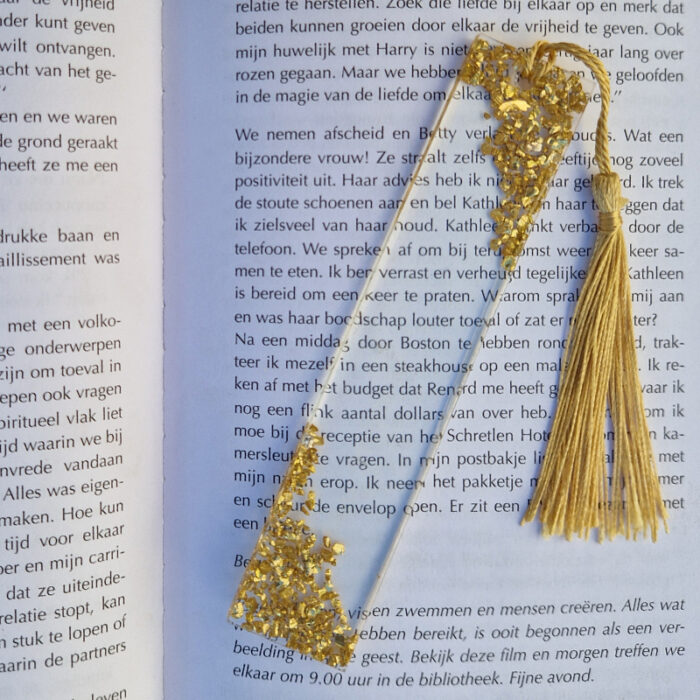 Boekenlegger - Transparant goud Boekenlegger - Transparant goud