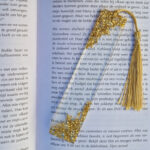 Boekenlegger - Transparant goud achterkant