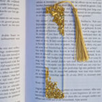 Boekenlegger - Transparant goud verticaal