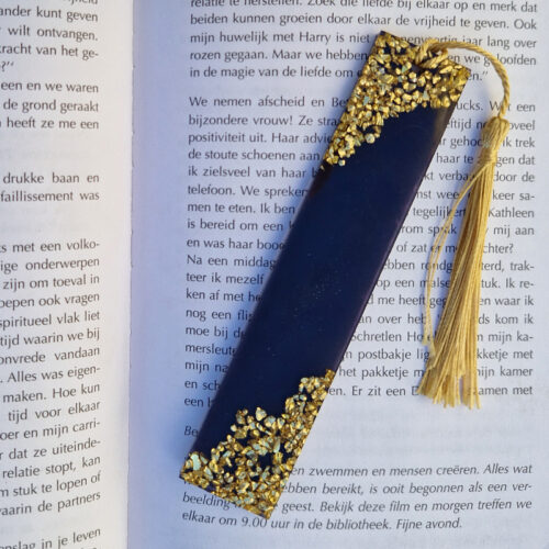 Boekenlegger - Zwart met goud