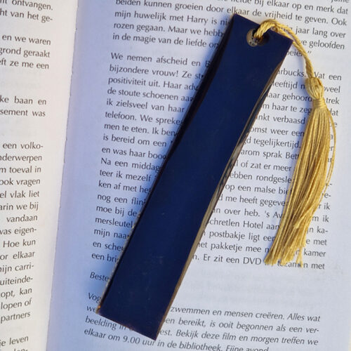 Boekenlegger - Zwart met goud achterkant