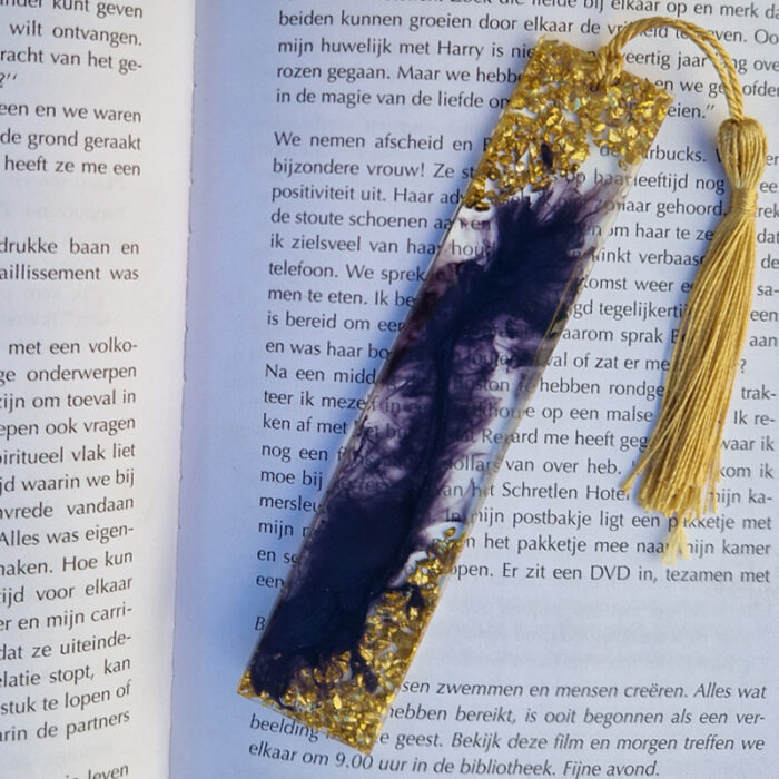 Boekenlegger - Zwarte inkt achterkant Boekenlegger - Zwarte inkt achterkant