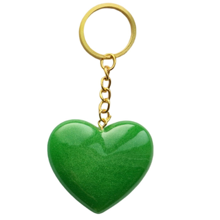 Hartje Sleutelhanger - Helder groen Hartje Sleutelhanger - Helder groen