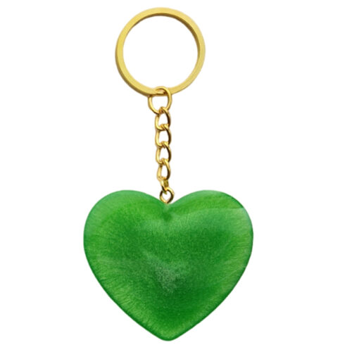 Hartje Sleutelhanger - Helder groen achterkant