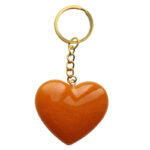 Sleutelhanger hartje - Helder Oranje