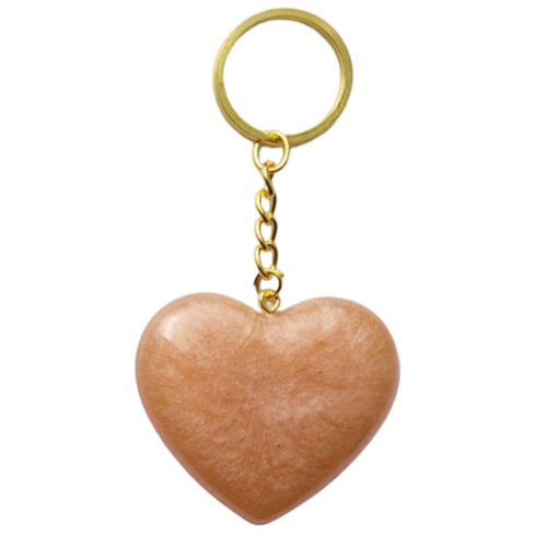 Sleutelhanger hartje - Zacht Oranje