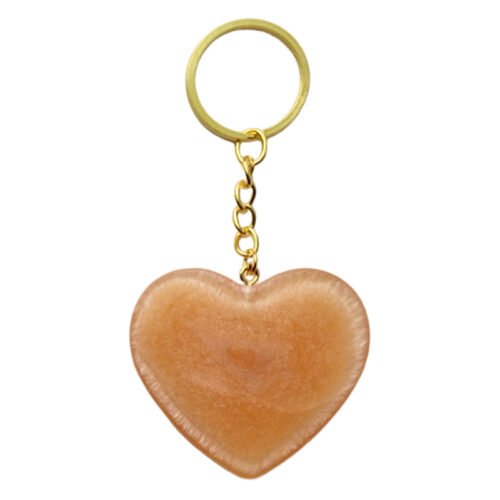 Hartje Sleutelhanger - Zacht oranje achterkant