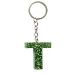 Sleutelhanger letter - Glitter Groen