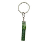 Sleutelhanger Letter - Glitter groen Zijkant