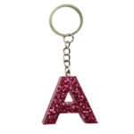 Sleutelhanger Letter - Glitter roze