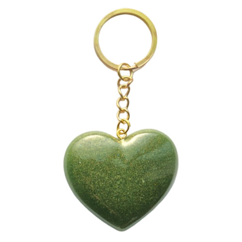 Sleutelhanger hartje - Donker groen