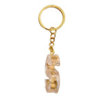 Sleutelhanger letter - Gouden flakes zijkant